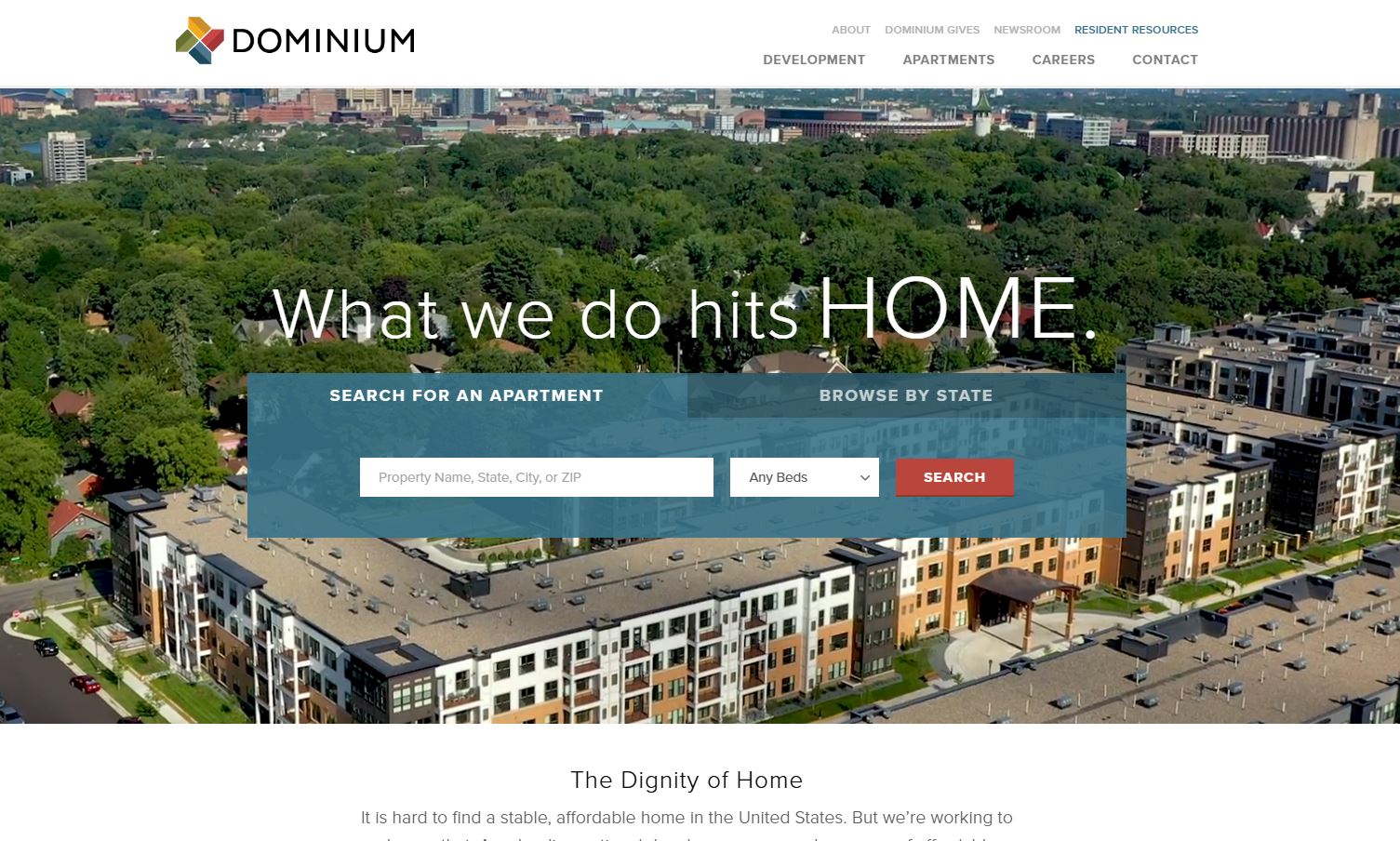 Dominium - Desktop View