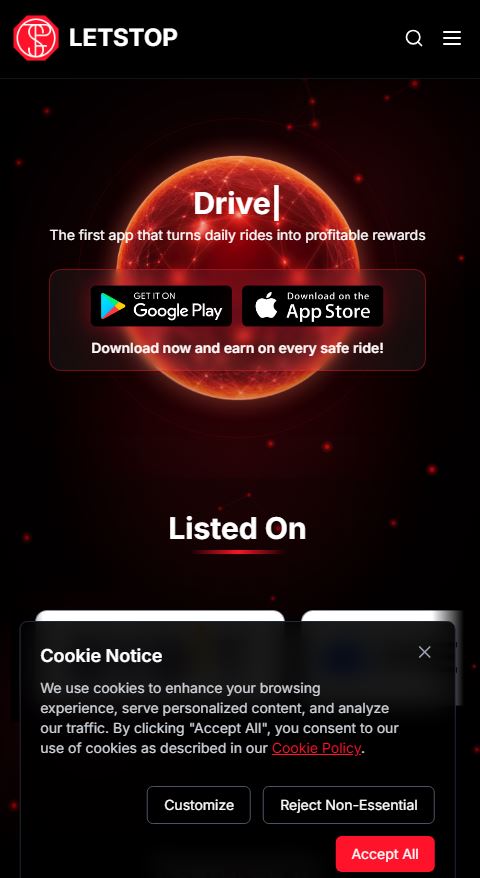 Letstop - Mobile View